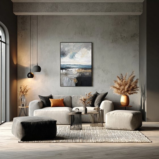 Large Abstract Seascape-Drift of Light