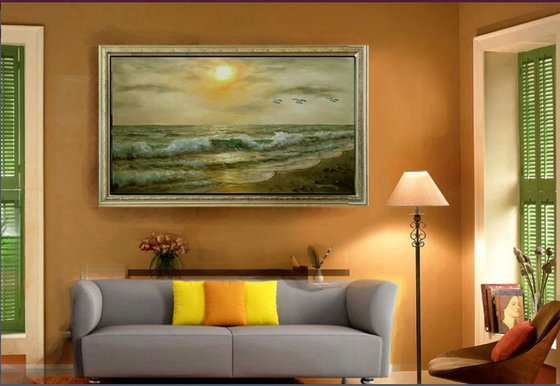 Hot waves 36x24 in