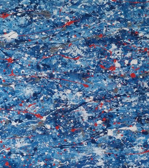 Abstract  Modern  ACRYLIC PAINTING on CANVAS by M.Y. by Max Yaskin