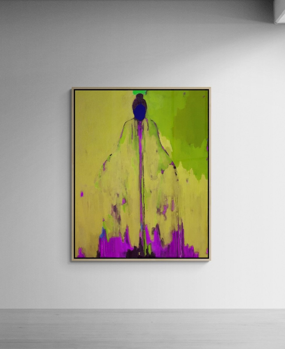 Post-Alienation In Yellow By Gela Mikava, 47 X 59, Artwork For Sale On Artfinder