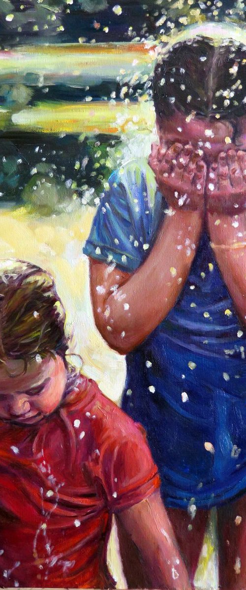 Splash, Children, contemporary by QI Debrah
