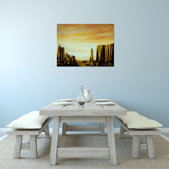 Golden Desert; large deep canvas