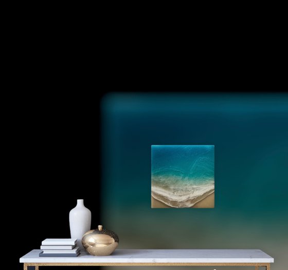 White Sand Beach - Tranquility - Seascape Painting Gift idea