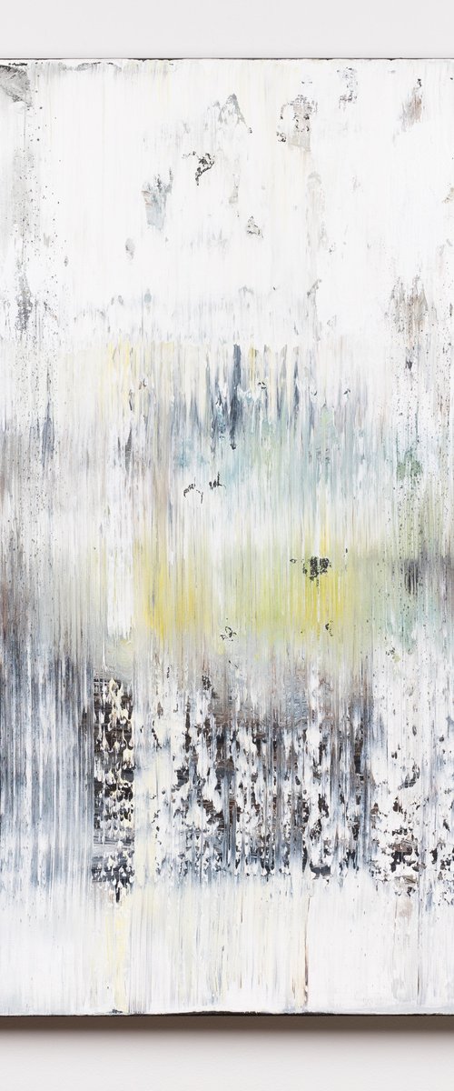 White abstract painting BR115 by Radek Smach
