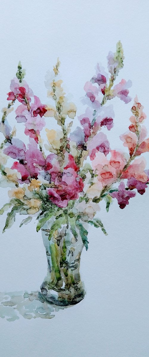 Bouquet of summer. Original watercolor painting. by Elena Klyan