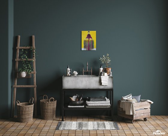 Girl with Yellow Flowerscape