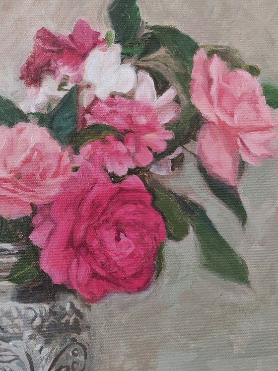 Roses, geraniums and gardenias