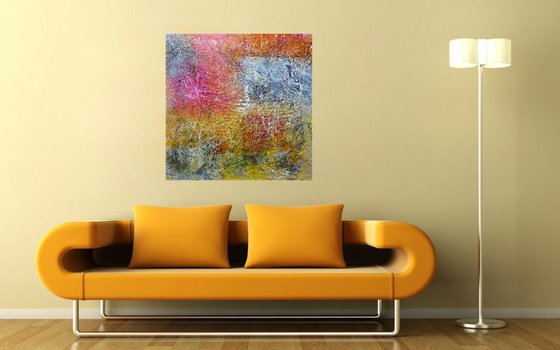 Hermitage (n.295) - 90 x 90 x 2,50 cm - ready to hang - acrylic painting on stretched canvas