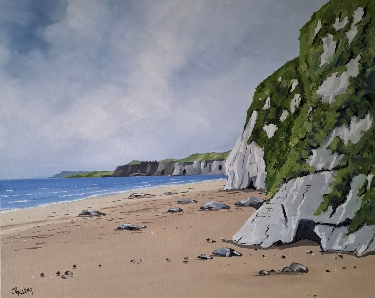 By The White Rocks By John Halliday, 20 X 16, Artwork For Sale On Artfinder