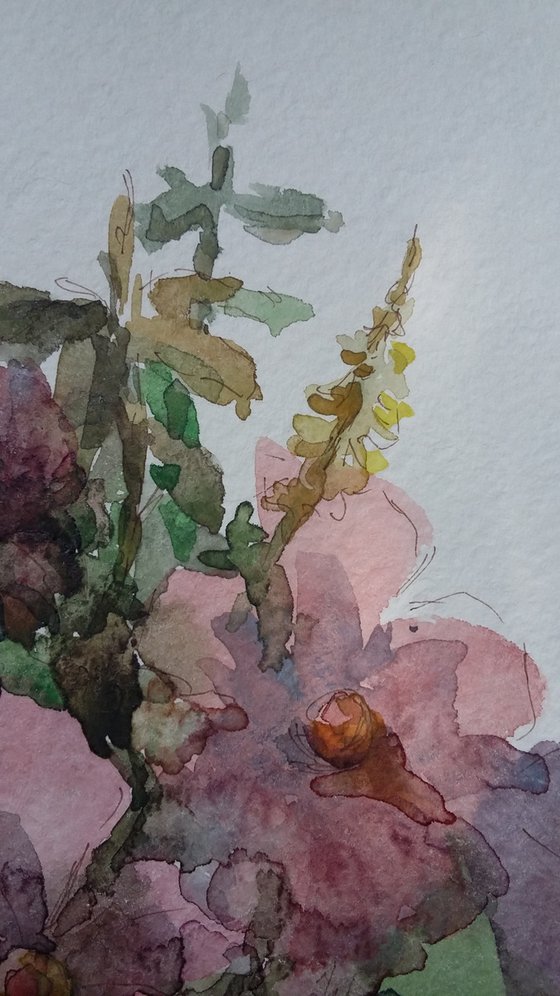 Autumn bouquet. Original watercolour painting.