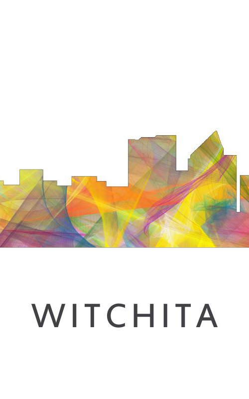 Witchita Kansas Skyline WB1 by Marlene Watson