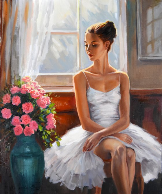 A ballerina at the window