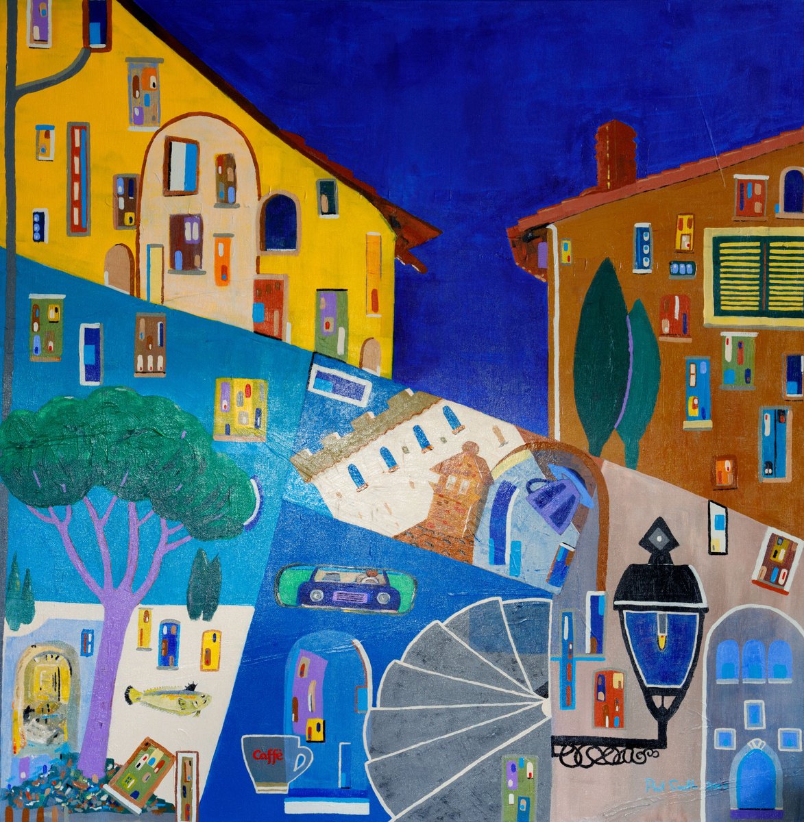 Italian Memories By Phil Smith, 40 X 40, Artwork For Sale On Artfinder