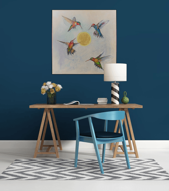 Shining Sun and Hummingbirds