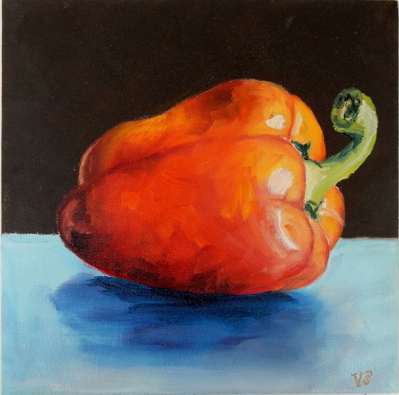 Red paprika. Still life, 25x25cm