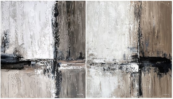 Where Stillness Aligns set diptych