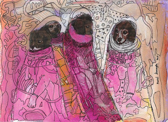 Four aristocratic dogs