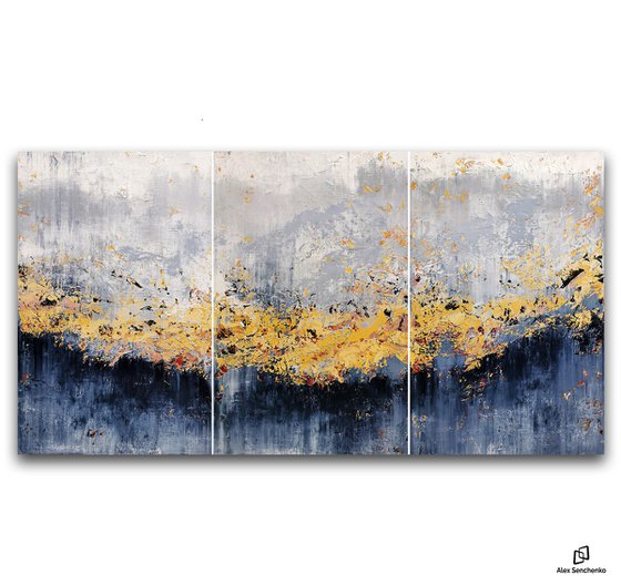 300x150cm. / Abstract triptych / Abstract 2142