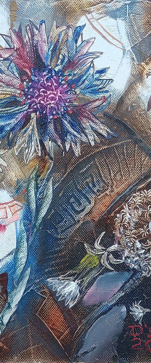 Cornflower and Dandelion by Silvija Drebickaite