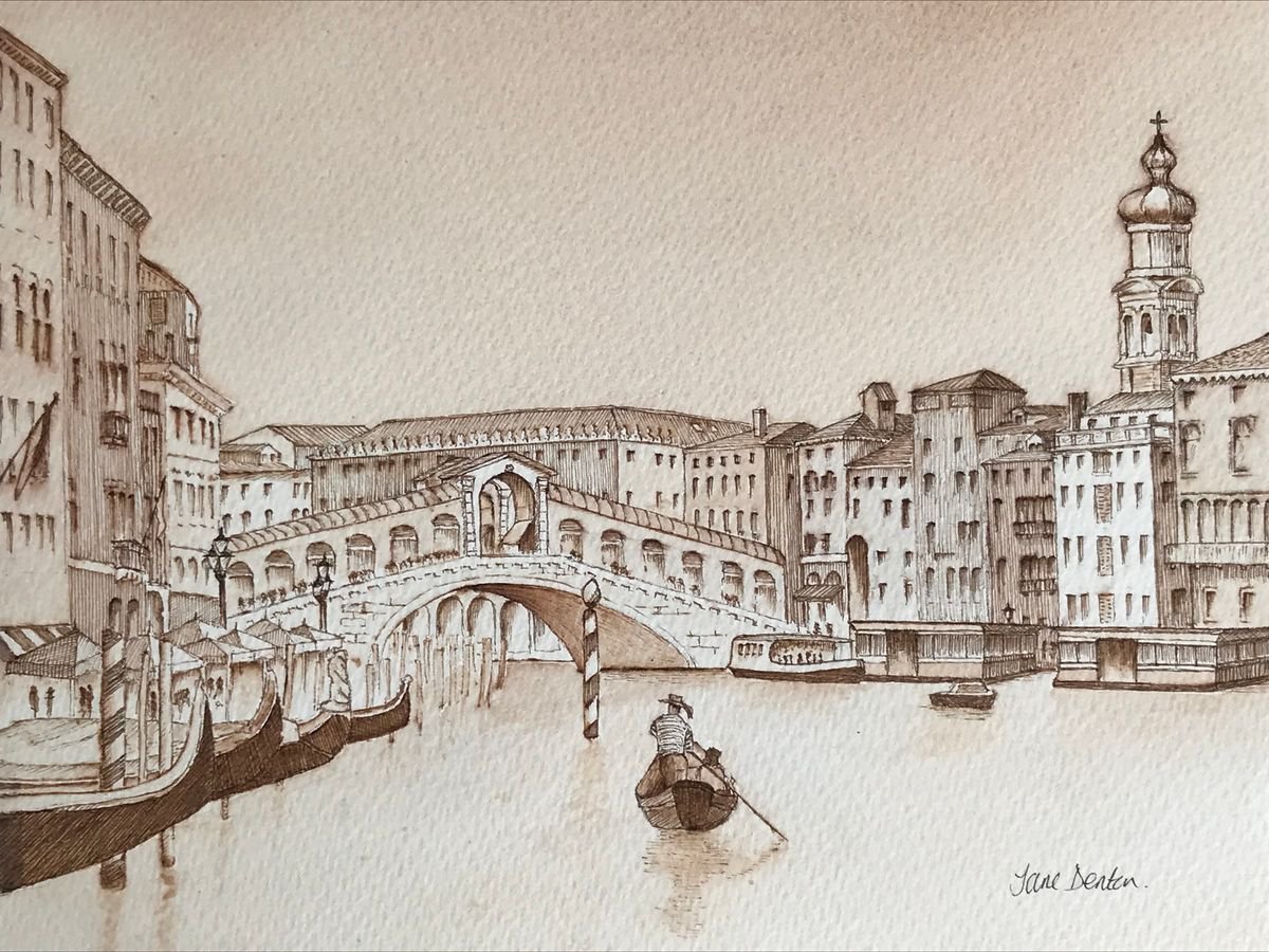 Rialto Bridge, Venice by JANE DENTON