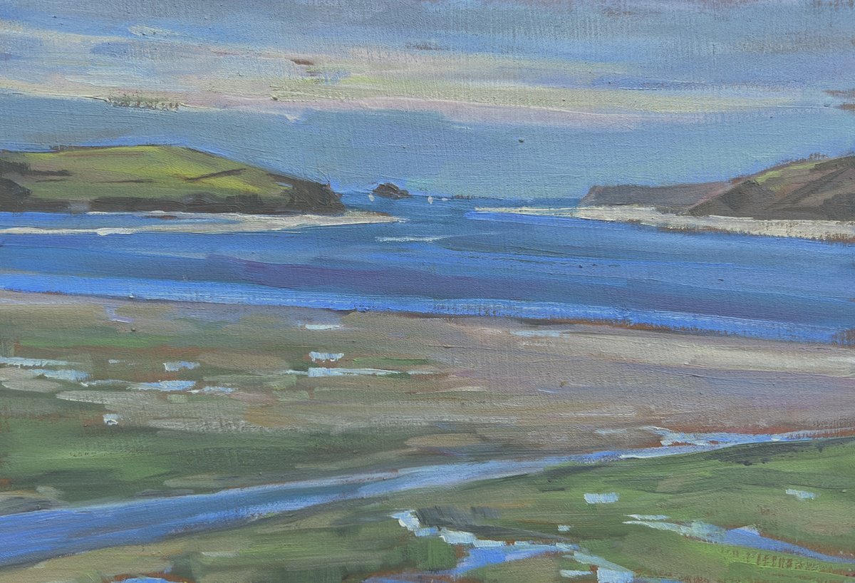Rock and Padstow from the Camel Estuary by Louise Gillard