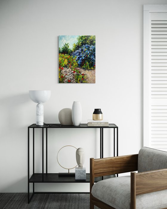 Lilac valley with popies 2