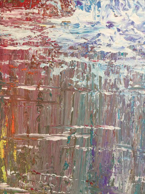 Waterfall-Impressionistic Acrylic Painting-Ready to Hang-Muted Collection