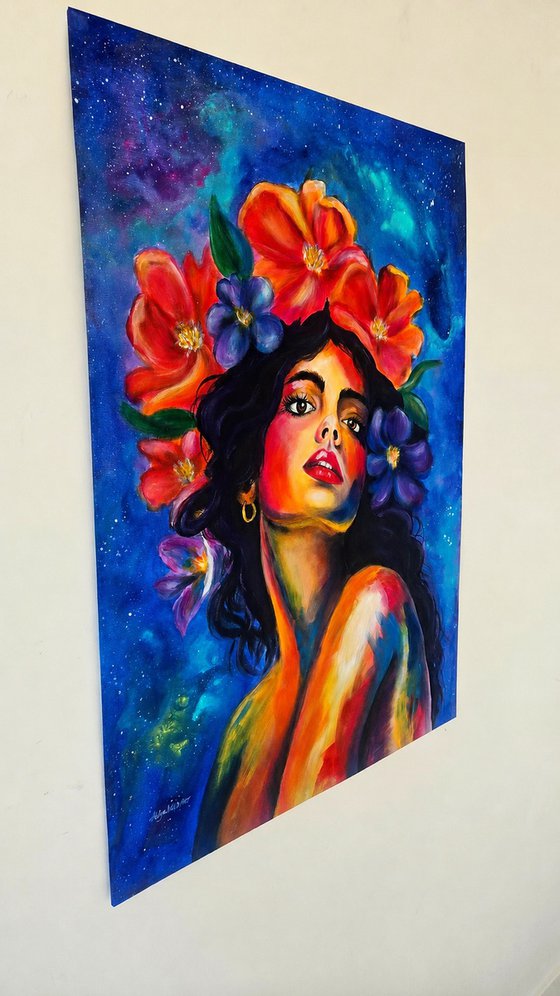 Born of Stardust – Cosmic Woman Portrait