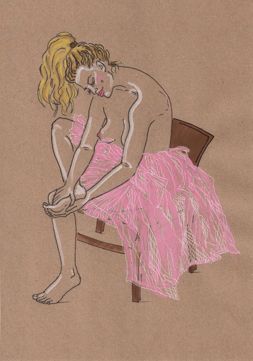 Nude ballerina by Olga Ivanova