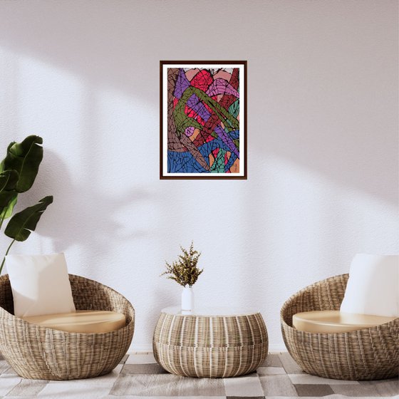 Entangled-Abstract Art painting