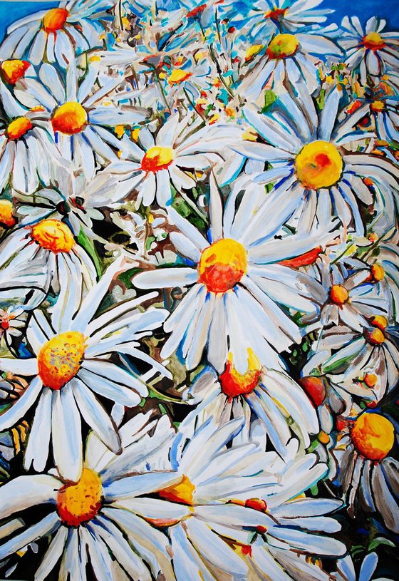 Mediterranean flowers / 100 x 70 cm