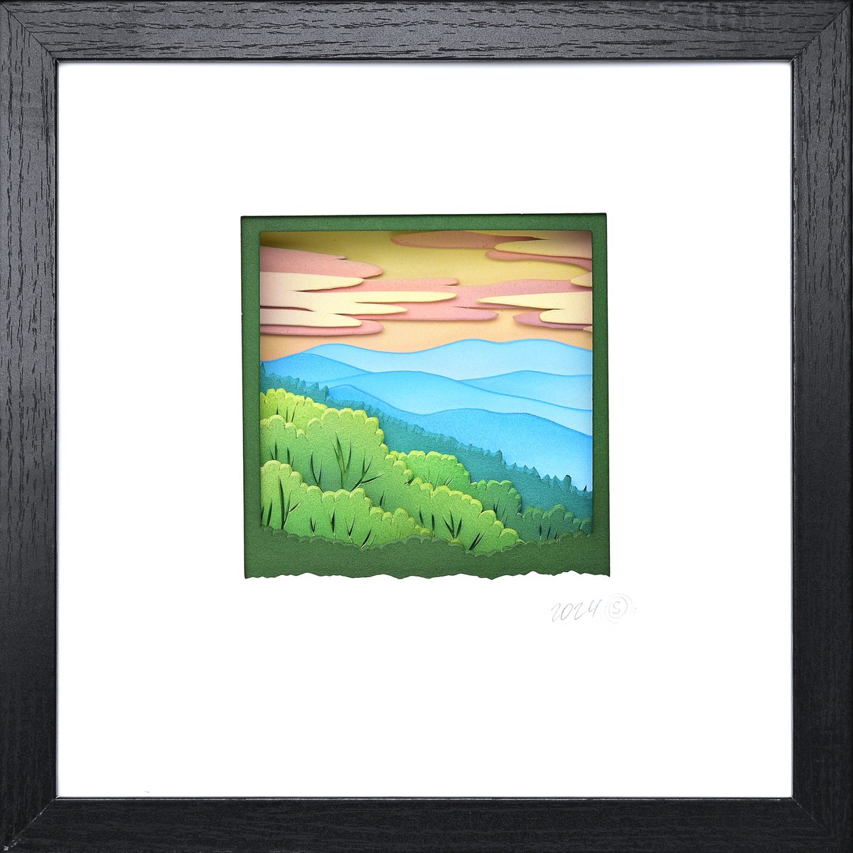 Landscape Sculpture By Olga Skorokhod, 10 X 10", Great Smoky Mountains #6, Original Artwork
