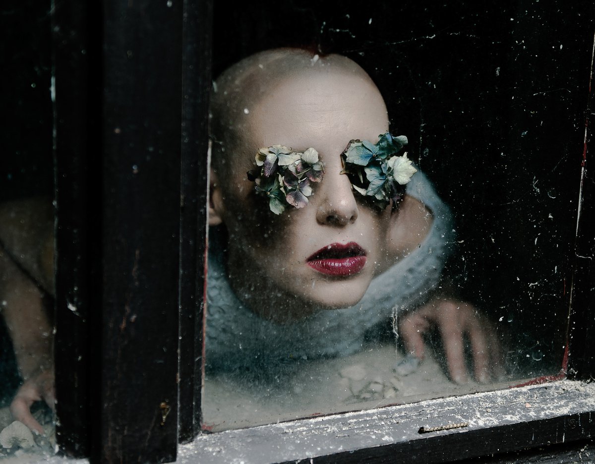 Surrealistic Portrait Photograph By Tabita Pietsch, 20 X 15", Waiting For The Winter, Original Artwork