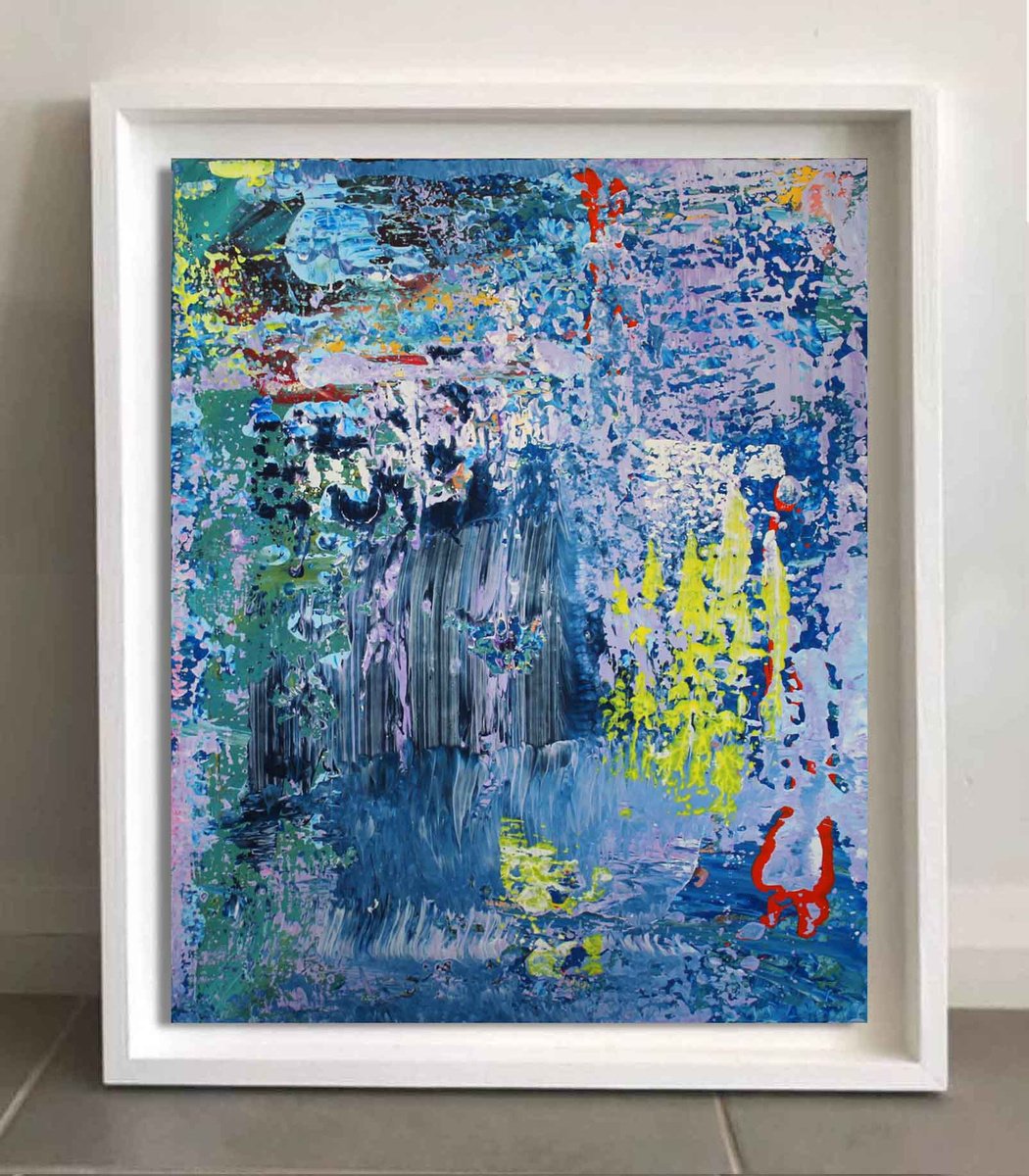 Abstract Acrylic Painting By Mir-Jan, 16 X 20", Abstract64, Original Artwork