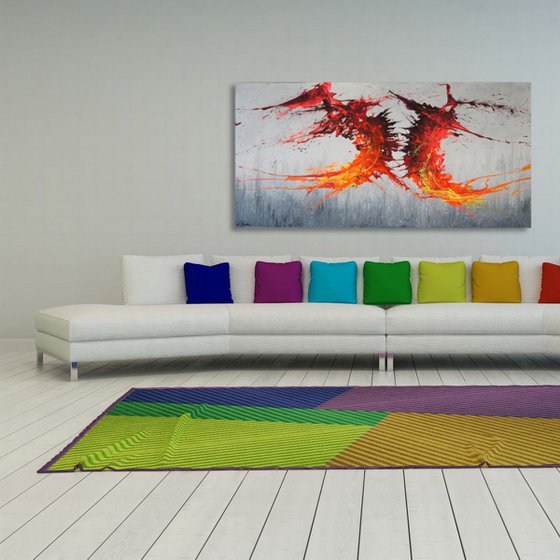 Twisting Fire IV (Spirits Of Skies 128161) (160 x 80 cm) XXXL (64 x 32 inches)