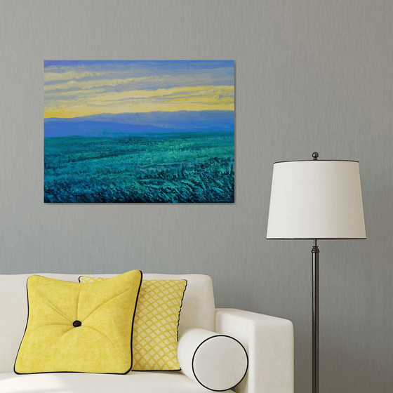 Green Field at Sunrise  60x80cm