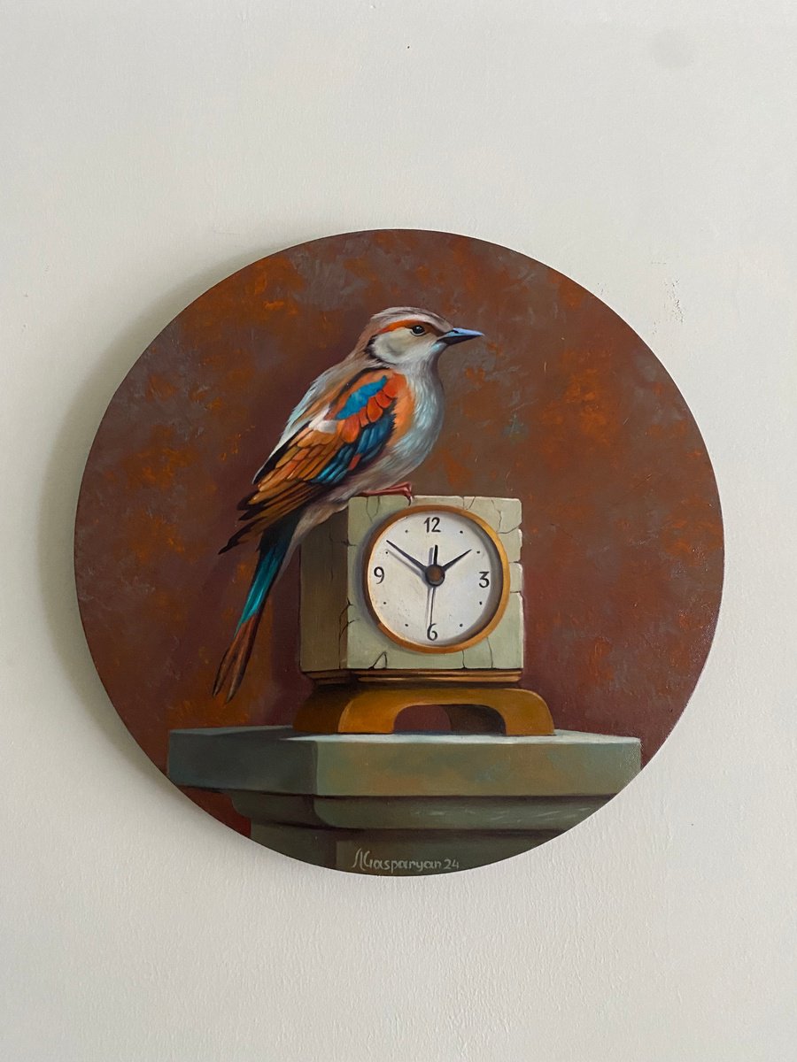 Photorealistic Still Life Oil Painting By Ara Gasparian, 12 X 12, The Vigilant Moment, Original Artwork