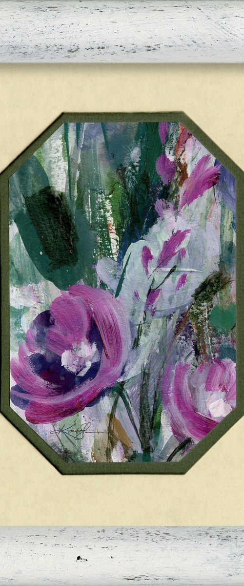 Shabby Chic Dream 5 - Framed Floral Painting by Kathy Morton Stanion by Kathy Morton Stanion