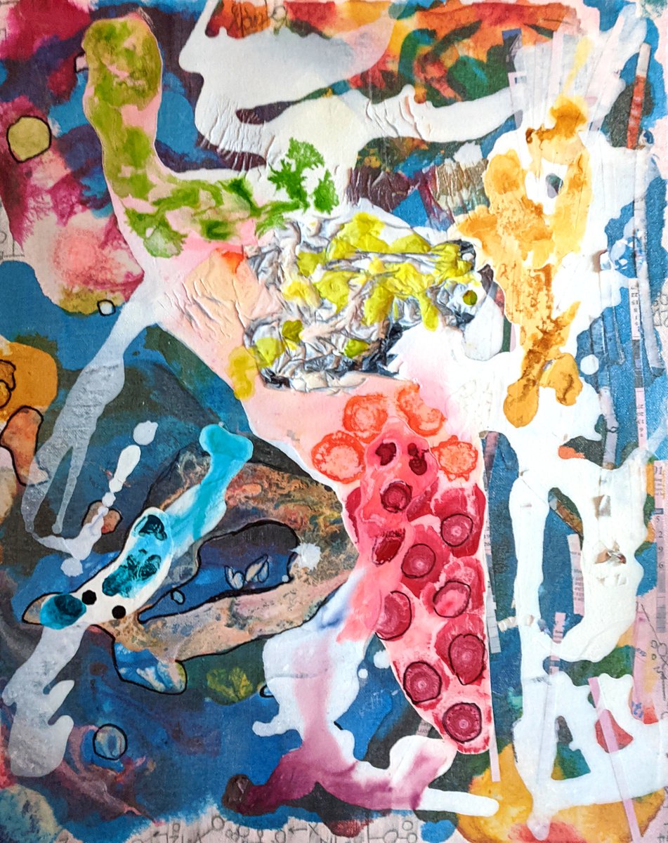 Abstract Painting By Shelli Finch, 16 X 20", Ready As I