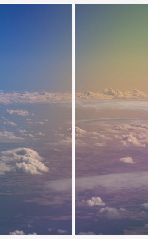 Sky diptych by Carla Piacenza