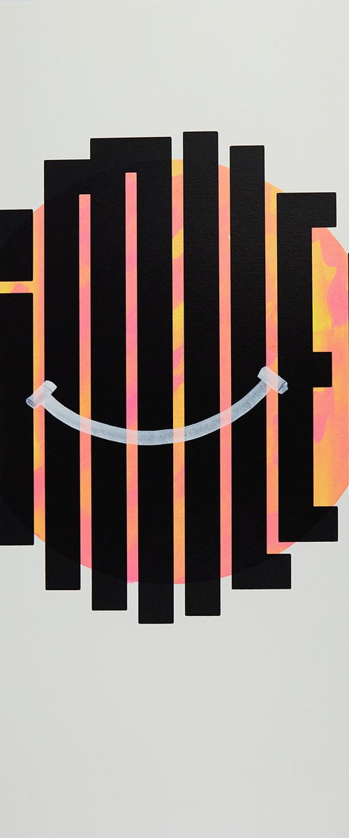 Smile (mono print) by James Kingman