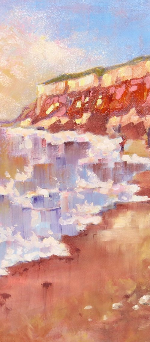 Hunstanton Cliffs at Sunset by Mary Kemp