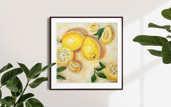 Lemons on Table