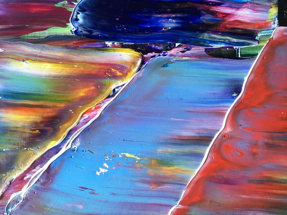 "Angling For You" - FREE USA SHIPPING - Original PMS Oil Painting On Canvas - 24" x 12"