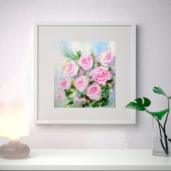 Roses Bouquet Painting