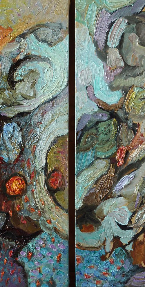 Windy day (diptych) by Marina Podgaevskaya