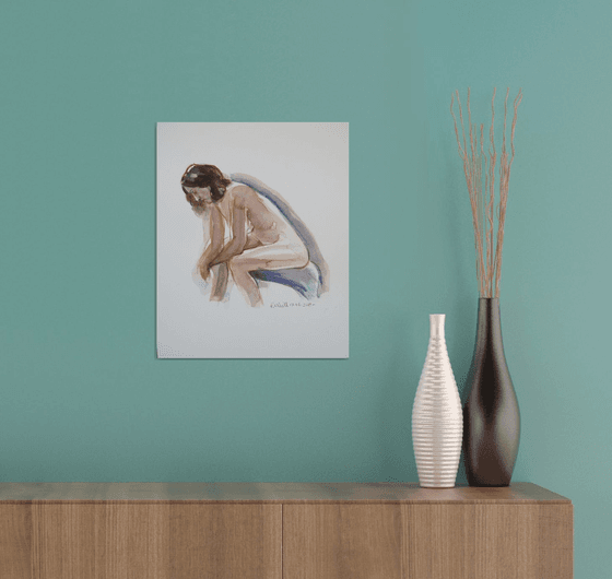 Seated female nude