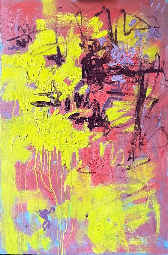 Abstract Oil Painting on Canvas "260123"