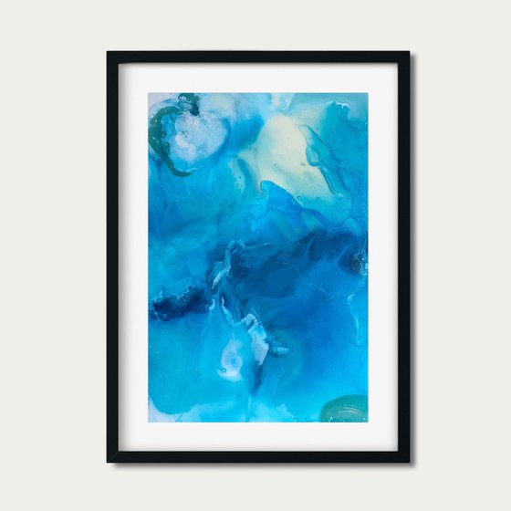 Ocean Blue Abstract Artwork