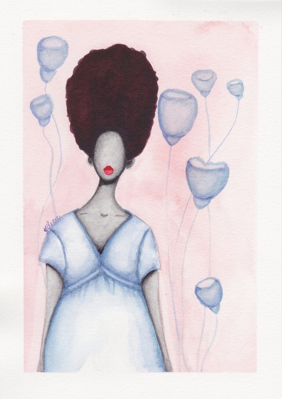 Original Watercolour Painting 5" x 7" 'Dream Pod' by Stacey-Ann Cole